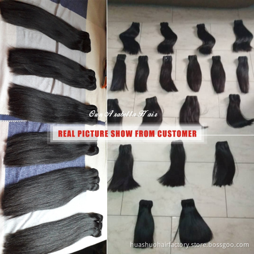Straight Double Drawn Pure Raw Unprocessed Cambodian Vendor Large Stock Grade 12A Virgin Hair